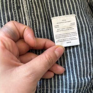 Striped Black and White Cotton Pants